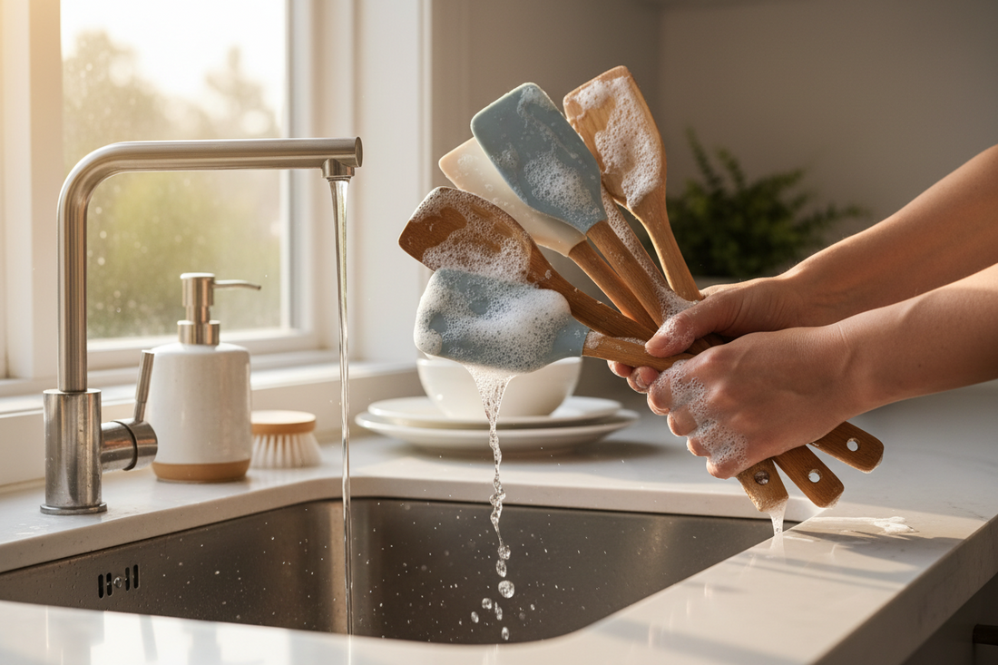 Comment nettoyer une spatule de cuisine en silicone, bois ou inox et éviter les bactéries ?