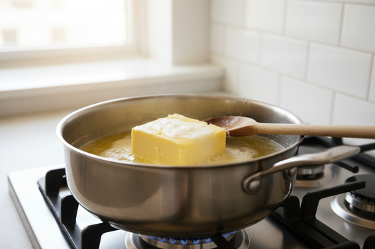 Comment Préparer Son Ghee et Profiter de Ses Bienfaits en faisant fondre du beurre dans une casserole