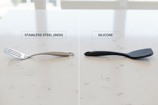 Spatule silicone ou inox : laquelle choisir pour cuisiner sans abîmer vos poêles ?