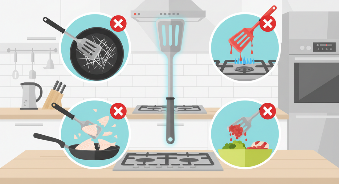 erreurs les plus fréquentes avec une spatule de cuisine