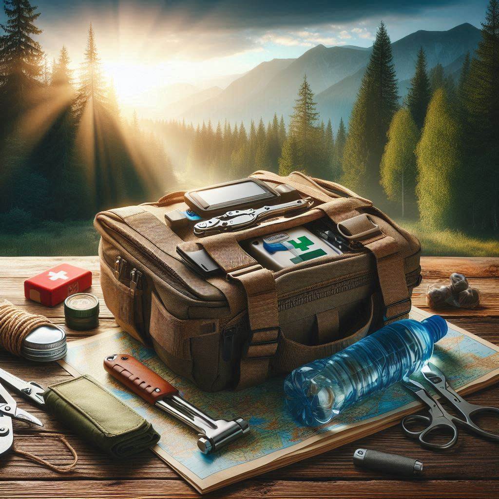 Packs de Survie 72h – Kits d’Urgence pour Autonomie avec couteaux, lampe torche et outils multifonction sous sac robuste