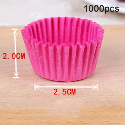 1000 Mini Moules à Cupcakes en Papier  Rose