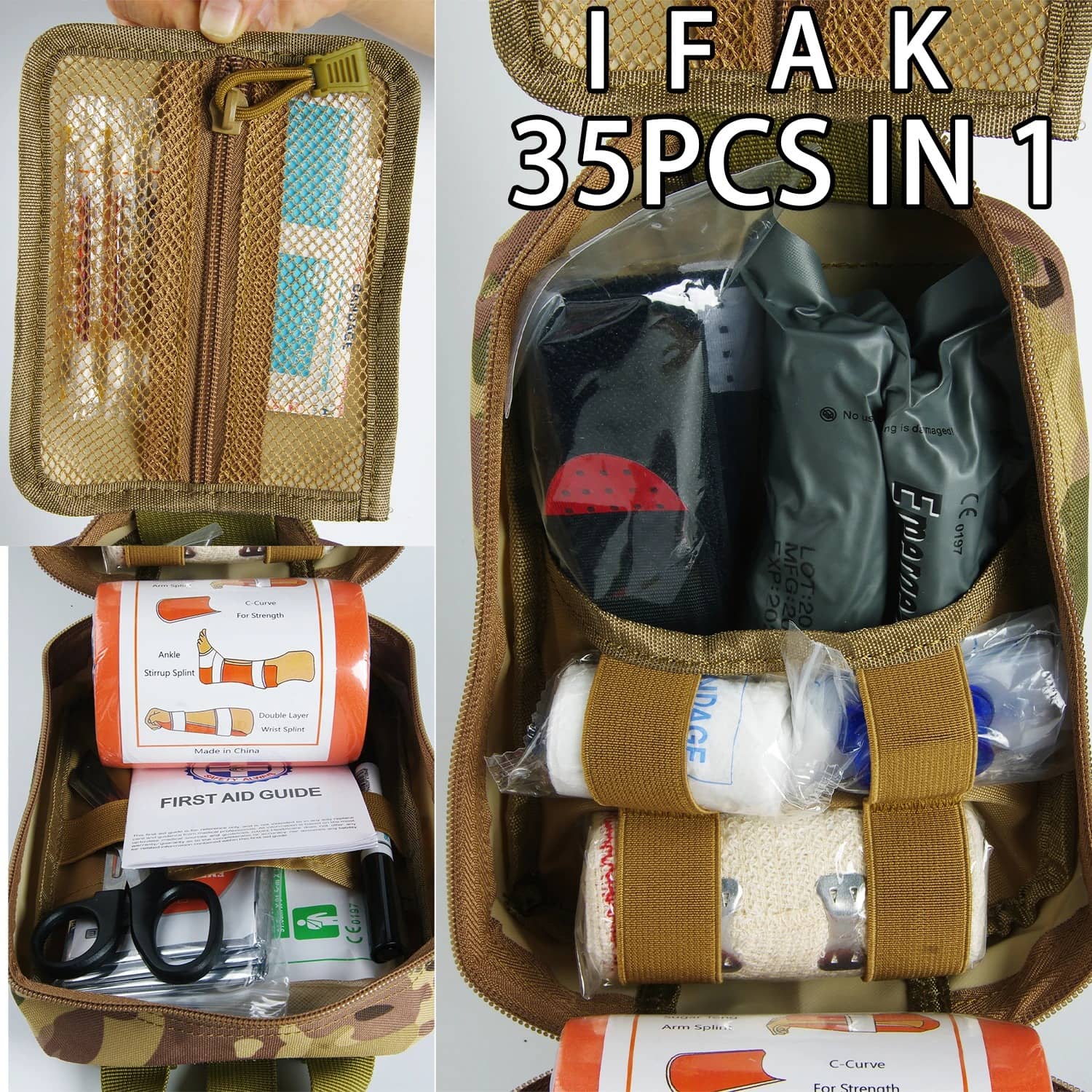 la trousse de secoure comprend 35 pieces dans le kit solo 72h