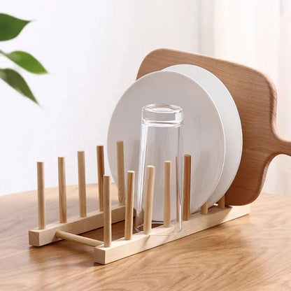 Organisateur de Vaisselle en Bois – Pratique & Éco