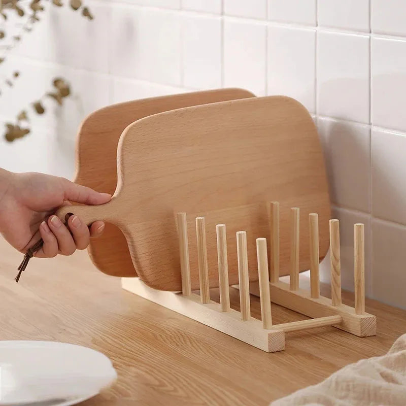 Organisateur de Vaisselle en Bois – Pratique & Éco