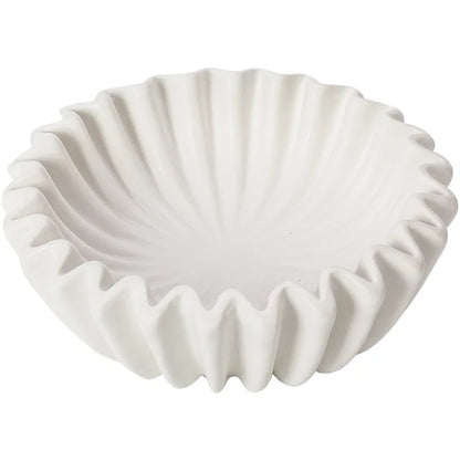 Assiette dessert à double couche motif feuille de lotus design simple