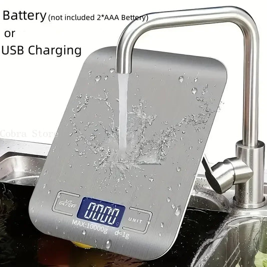 Balance de Cuisine Numérique  Affichage LED – Echelle Digitale Haute Précision pour Mesurer Alimentaire  5kg/10kg 