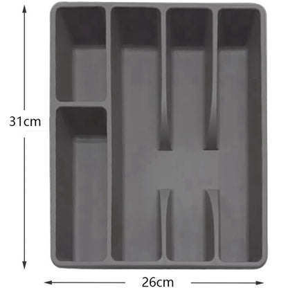 Boîte de Rangement pour Couverts – Organisateur de Tiroir en Plastique  Pratique et Durable pour Ustensiles de Cuisine