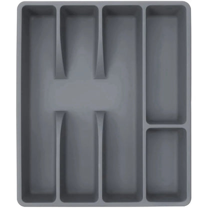 Boîte de Rangement pour Couverts – Organisateur de Tiroir en Plastique avec 5 Compartiments, Pratique et Durable pour Ustensiles de Cuisine 