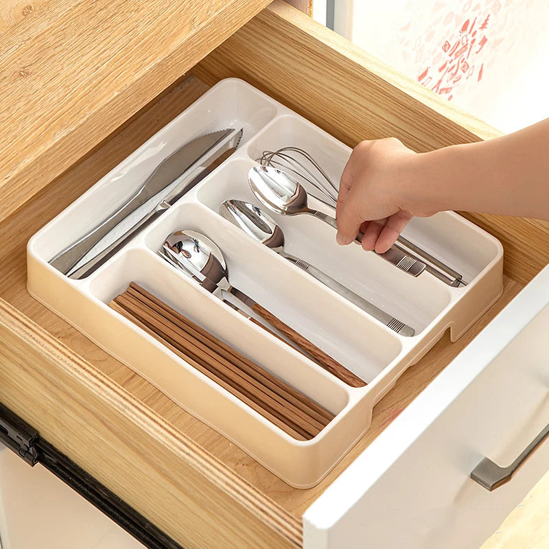 Boîte de Rangement pour Couverts – blanc