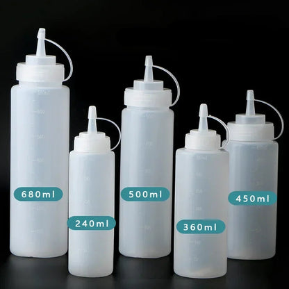 Bouteilles pour Sauce en Plastique - Service Précis et Pratique pour Cuisine et Restauration - Ustensile de chef