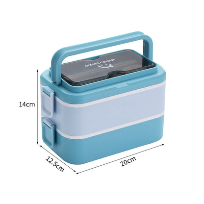 Grande Lunch Box Inox à Couche bleu