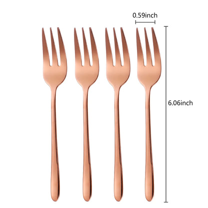 Fourchettes Café/Dessert Inox 410 – 4 Couleurs Élégantes