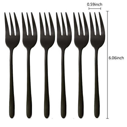 Fourchettes Café/Dessert Inox 410 – 4 Couleurs Élégantes