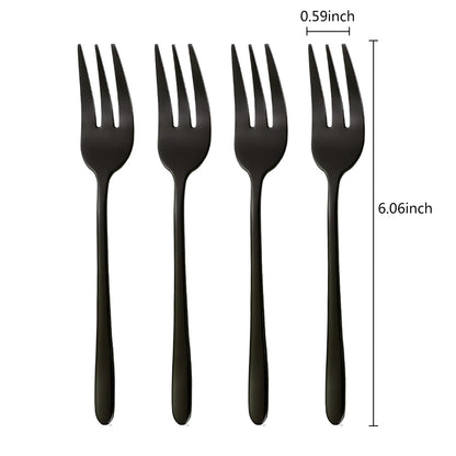 Fourchettes Café/Dessert Inox 410 – 4 Couleurs Élégantes