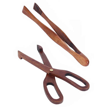 Set d'Ustensiles Cuisine Bois Teck – Durable & Écologique