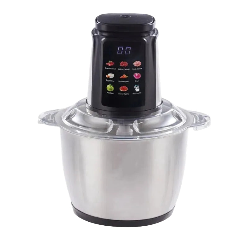 Hachoir Électrique 5 L Grande Capacité en Inox – 500W, 6 Lames en Acier Inoxydable