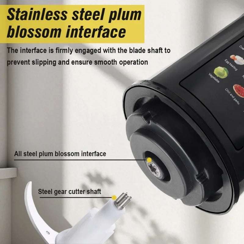 Hachoir Électrique 5 L Grande Capacité en Inox avec interface en acier inoxydable pour une utilisation malin