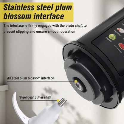 Hachoir Électrique 5 L Grande Capacité en Inox avec interface en acier inoxydable pour une utilisation malin