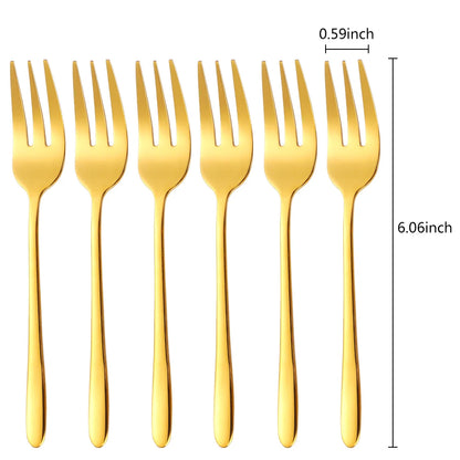 Fourchettes Café/Dessert Inox 410 – 4 Couleurs Élégantes