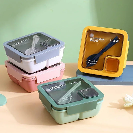 Lunch Box Micro-Ondable avec Couverts 