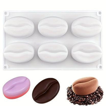 Moule Grain de Café en Silicone – 6 Cavités