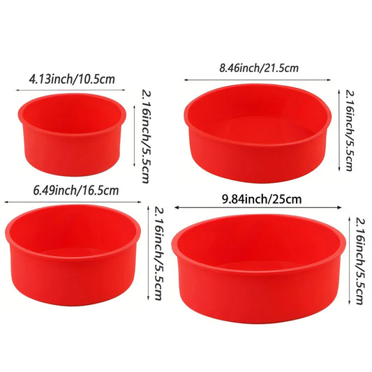 Moule à Gâteau Rond en Silicone – Antiadhésif, Résistant à la Chaleur, Idéal Pâtisserie & Cheesecake (4 à 10 pouces) - Ustensile de chef