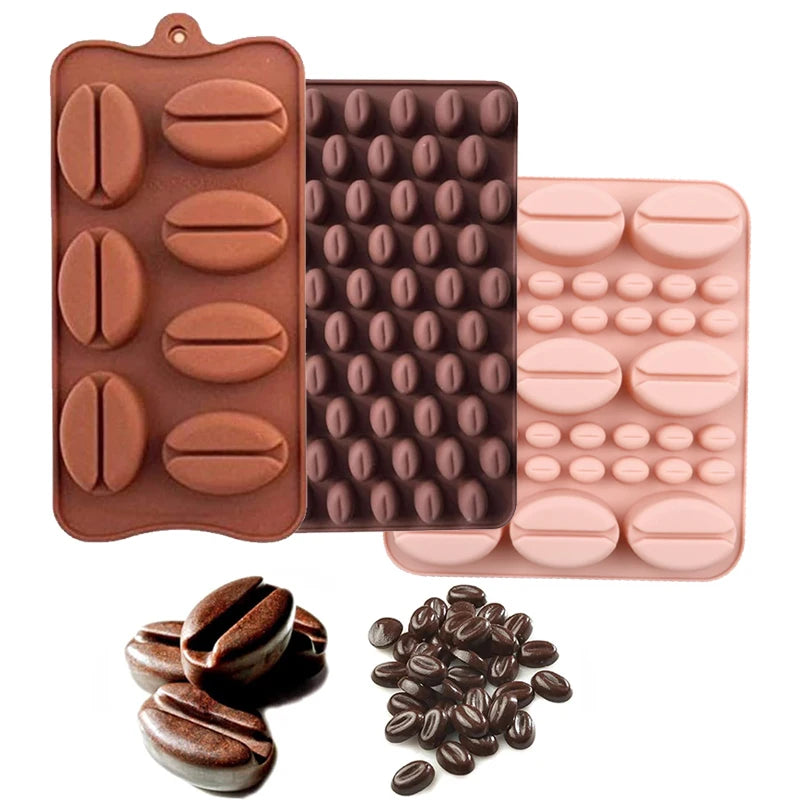 Moule trompe l'œil en Silicone 3D Grains de Café - Ustensile de chef