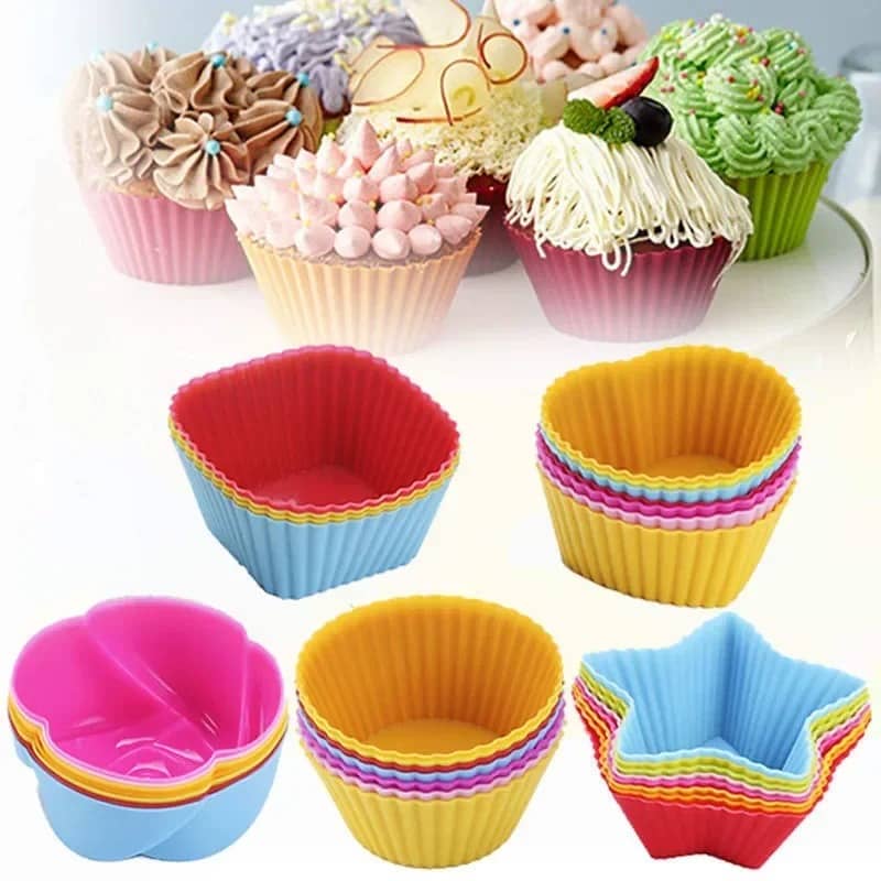 Moules à Muffins en Silicone – 6 ou 12 Pièces