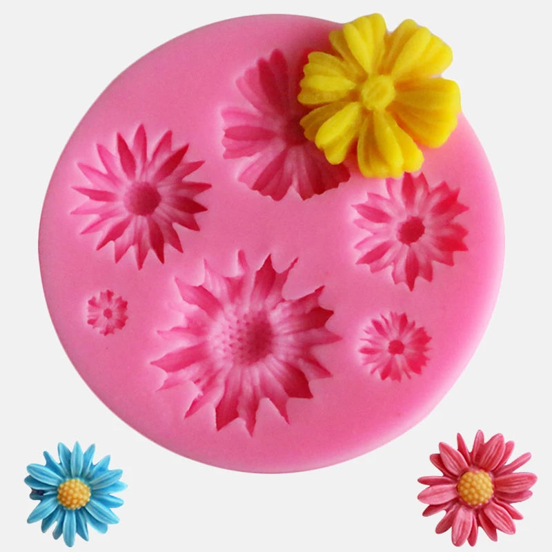 Moules  en Silicone 3D Fleur 