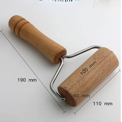 Petit Rouleau pâtisserie bois inox – Précis pour pizza avec dimensions pour une manipulation facile
