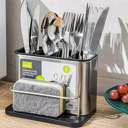 Porte Couverts en Acier Inoxydable pour Vaisselle