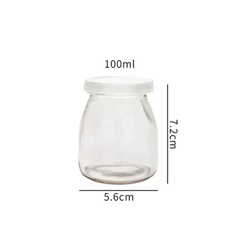 Pots en Verre 100 ml avec Couvercles – Lot de 5