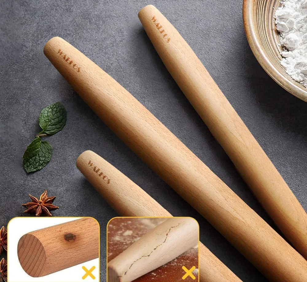 Rouleau à Pâtisserie en Bois de Hêtre 