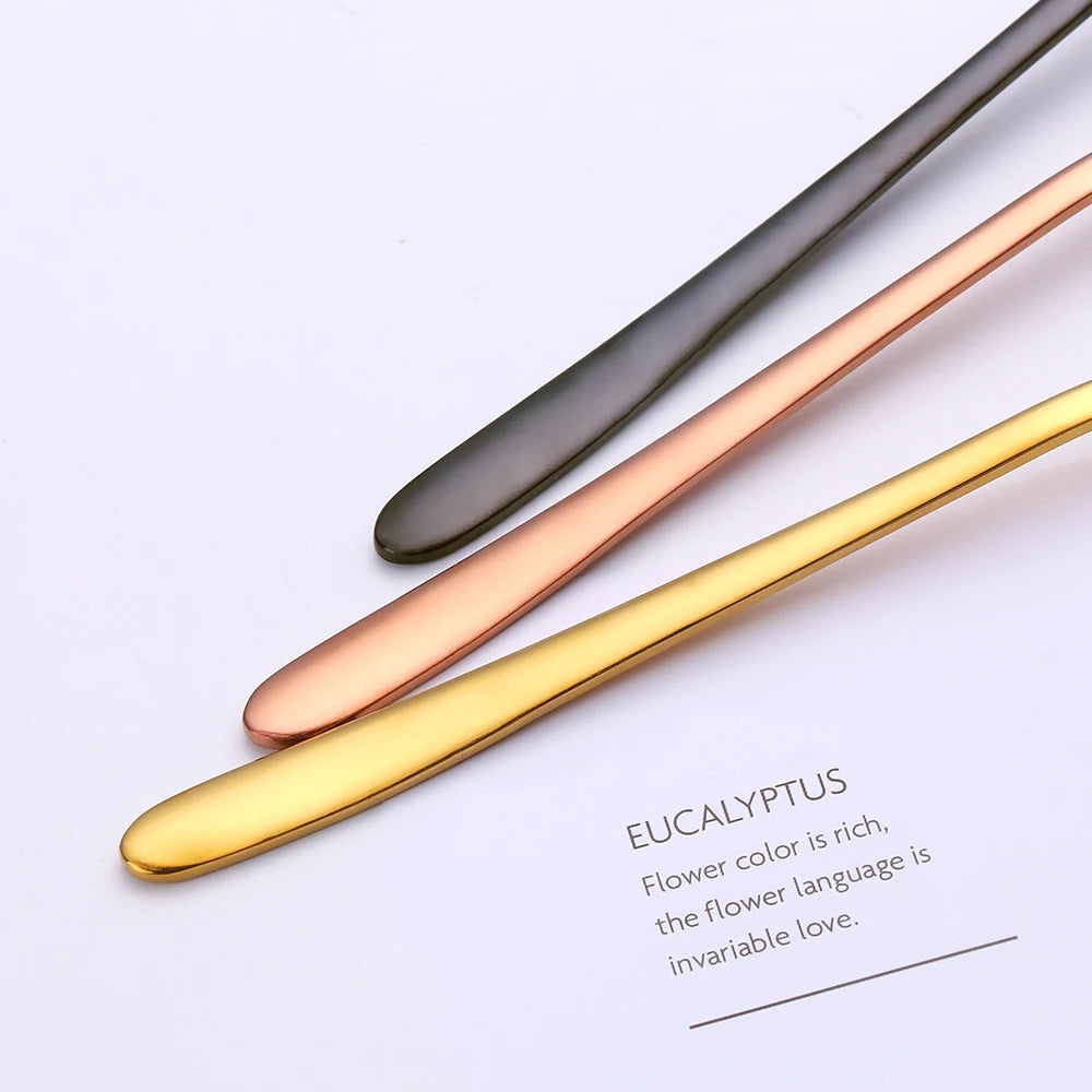 Fourchettes Café/Dessert Inox 410 – 4 Couleurs Élégantes