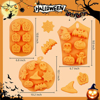 Set de 3 Moules Silicone Halloween – Chocolats & Bonbons