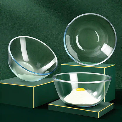 Bol en verre 4,45L Ø27cm – Transparent, solide, micro-ondes
