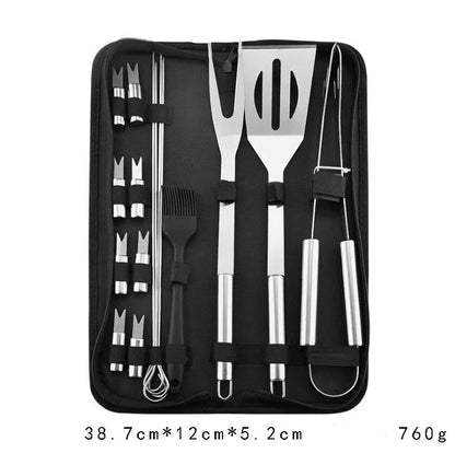 Kit d'Outils de Barbecue en Acier Inoxydable – Résistant à la Chaleur et Facile à Nettoyer, Pour 1 à 5 Personnes - Ustensile de chef