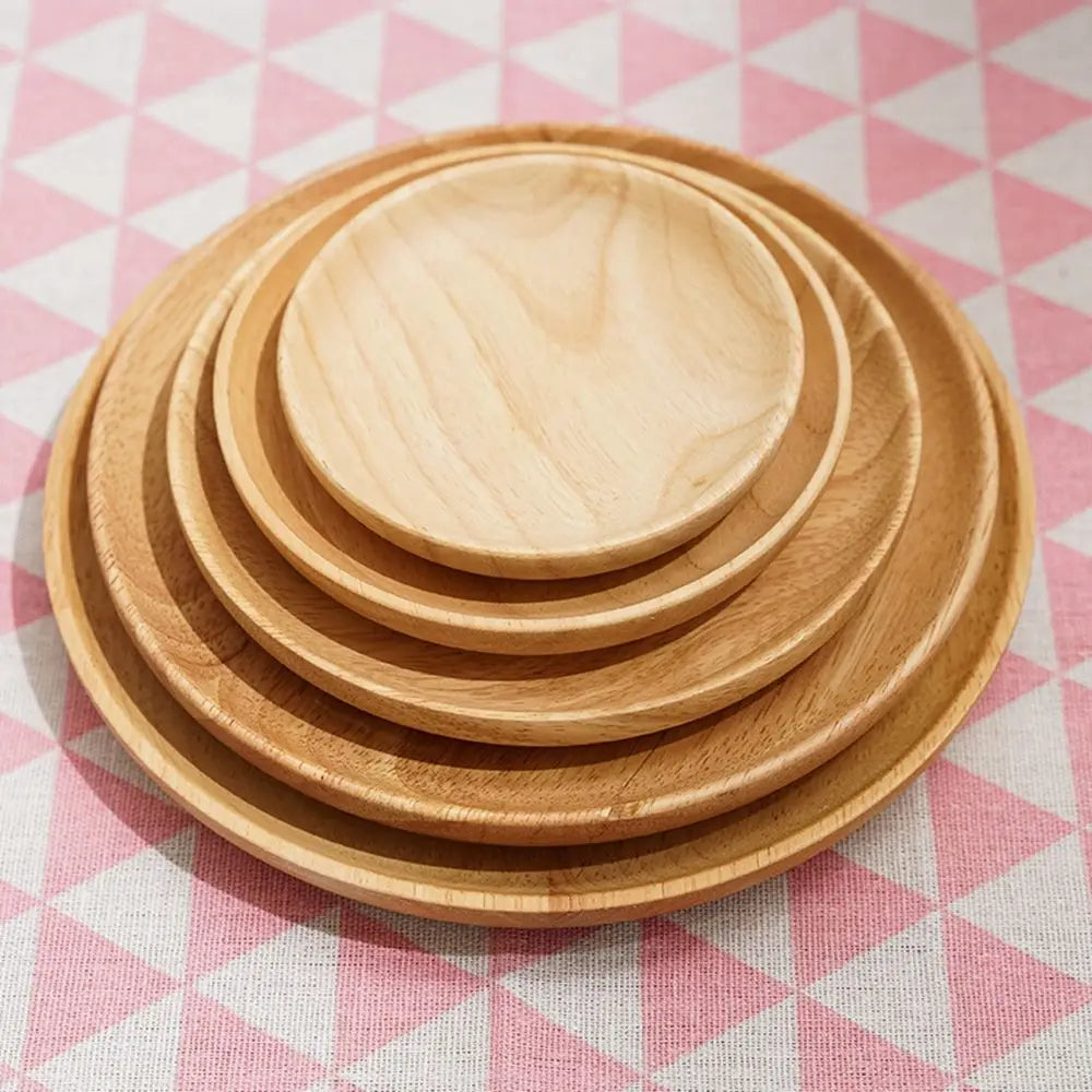 Assiettes en bois naturel – Plateau multifonction sain