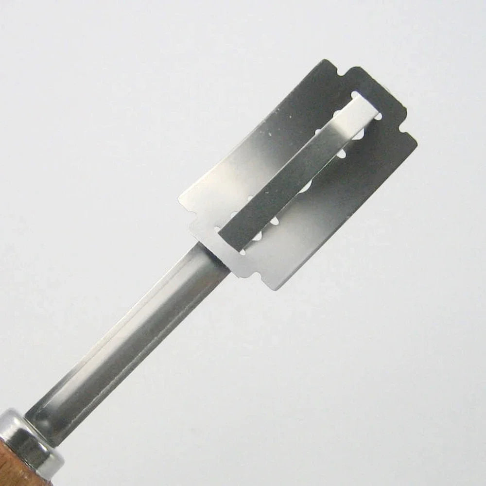 Couteau à Pain Inox avec Manche Bois et Lames Remplaçables