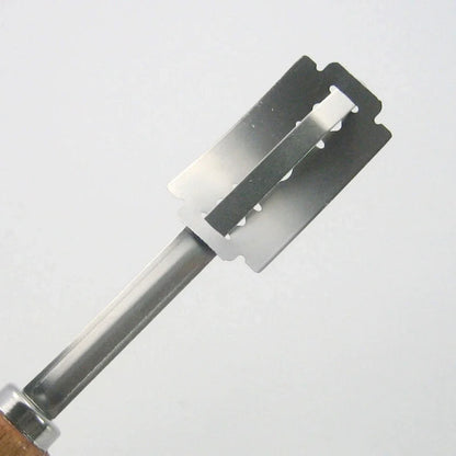Couteau à Pain Inox avec Manche Bois et Lames Remplaçables