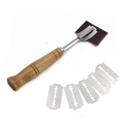 Couteau à Pain Inox avec Manche Bois et Lames Remplaçables