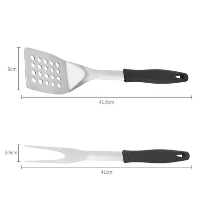 Kit d'Outils de Barbecue en Acier Inoxydable – Résistant à la Chaleur et Facile à Nettoyer, Pour 1 à 5 Personnes - Ustensile de chef