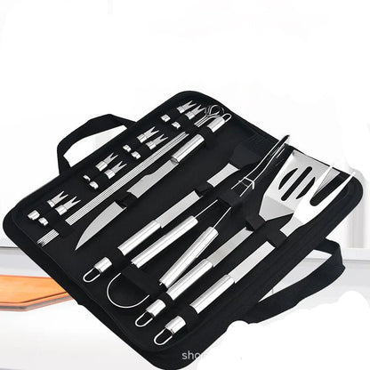 Kit d'Outils de Barbecue en Acier Inoxydable – Résistant à la Chaleur et Facile à Nettoyer, Pour 1 à 5 Personnes - Ustensile de chef