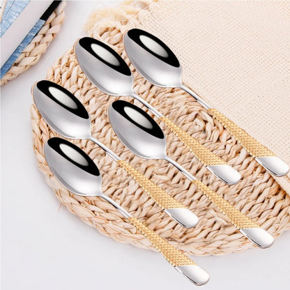 Cuillères à Soupe Luxe Royal – Acier Inox 18/10, 6 Pièces