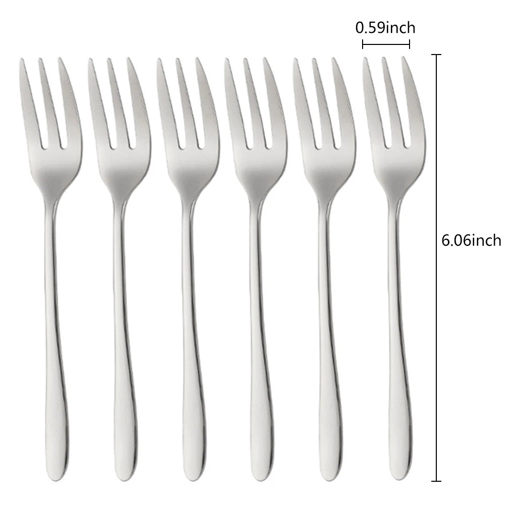 Fourchettes Café/Dessert Inox 410 – 4 Couleurs Élégantes