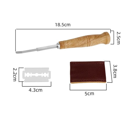 Couteau à Pain Inox avec Manche Bois et Lames Remplaçables