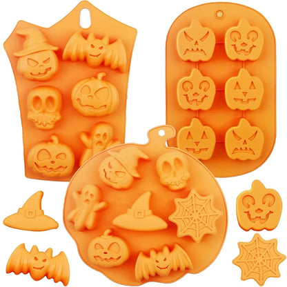 Set de 3 Moules Silicone Halloween – Chocolats & Bonbons