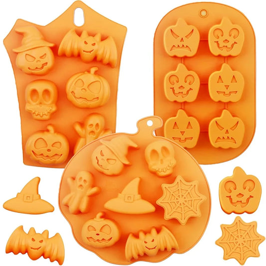 Set de 3 Moules Silicone Halloween – Chocolats & Bonbons