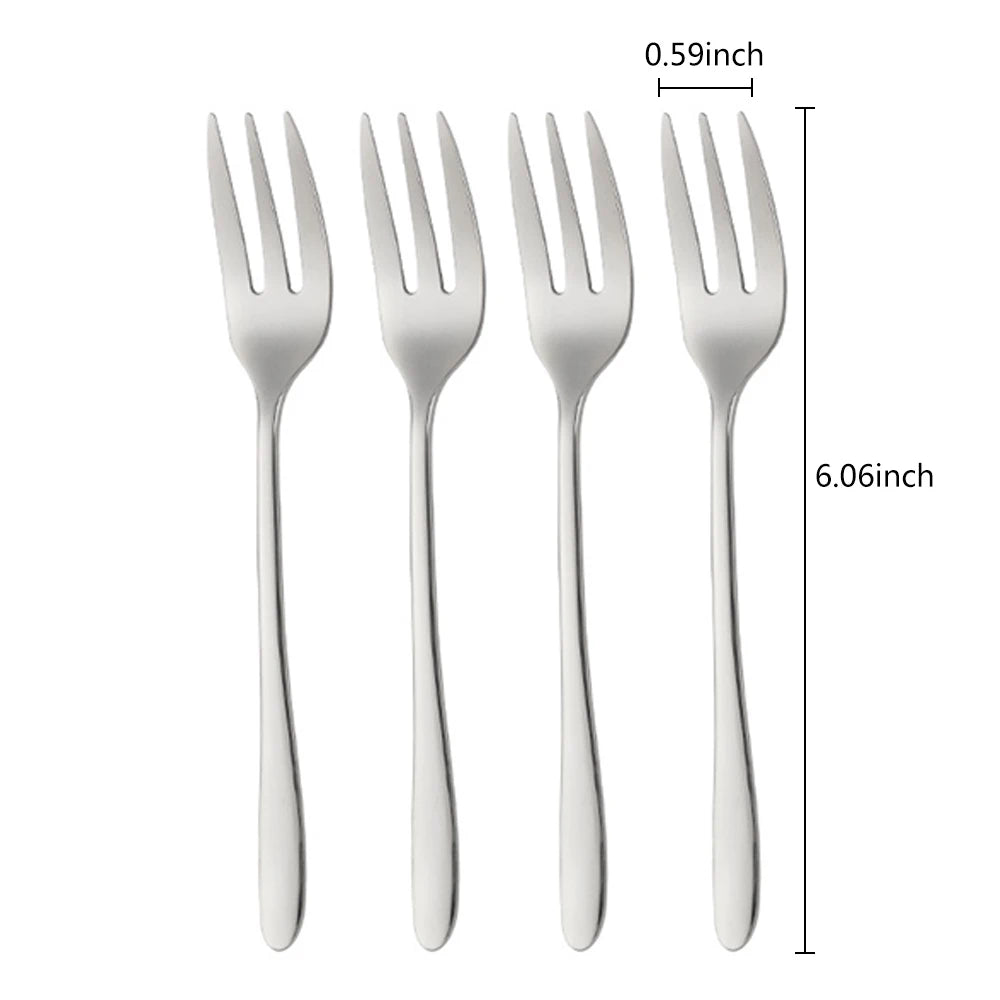 Fourchettes Café/Dessert Inox 410 – 4 Couleurs Élégantes